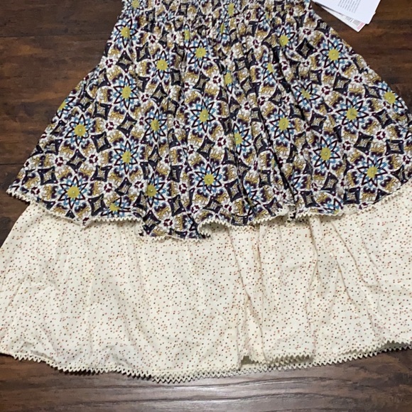 Jovovich~Hawk boho halter top tiered sundress NWT S - Picture 3 of 9